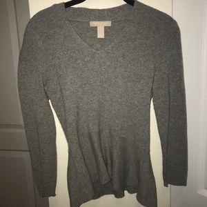 Banana Republic Gray Peplum Sweater